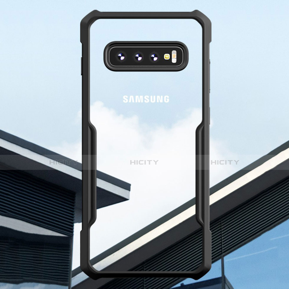 Silikon Schutzhülle Rahmen Tasche Hülle Durchsichtig Transparent Spiegel für Samsung Galaxy S10 Plus