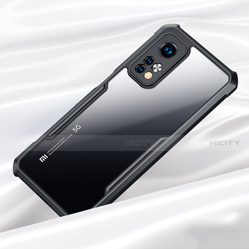 Silikon Schutzhülle Rahmen Tasche Hülle Durchsichtig Transparent Spiegel für Xiaomi Mi 10T Pro 5G Schwarz