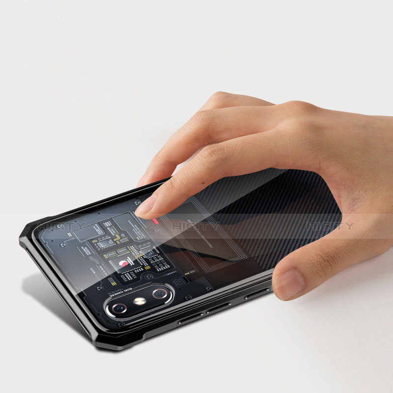 Silikon Schutzhülle Rahmen Tasche Hülle Durchsichtig Transparent Spiegel für Xiaomi Mi 8 Pro Global Version