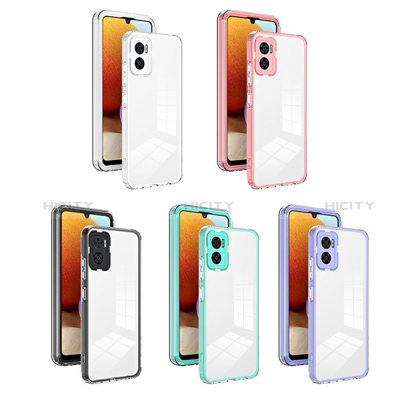 Silikon Schutzhülle Rahmen Tasche Hülle Durchsichtig Transparent Spiegel H01P für Motorola Moto E22 groß