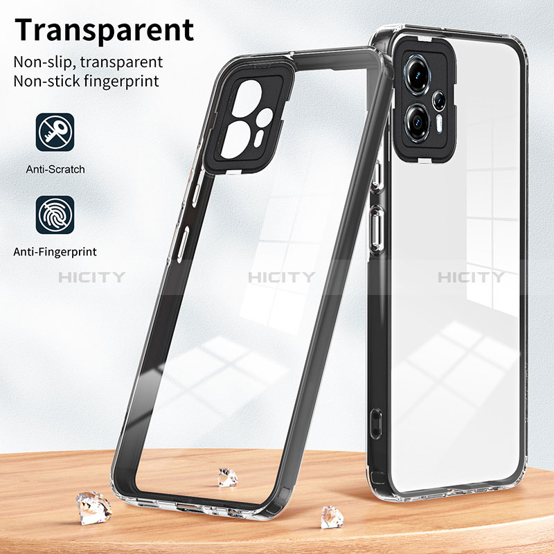 Silikon Schutzhülle Rahmen Tasche Hülle Durchsichtig Transparent Spiegel H01P für Motorola Moto G13