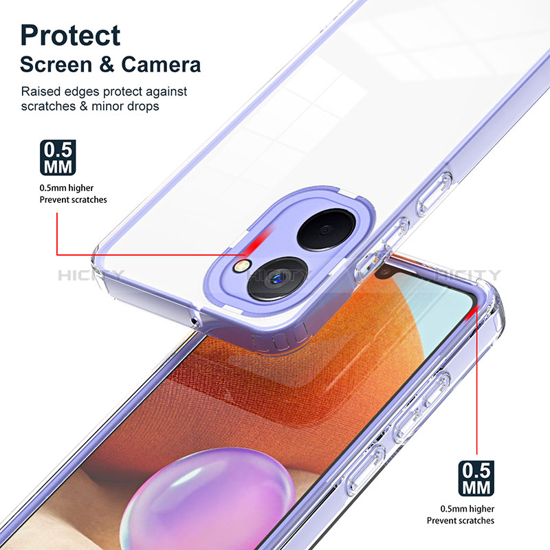 Silikon Schutzhülle Rahmen Tasche Hülle Durchsichtig Transparent Spiegel H01P für Realme 10 4G groß