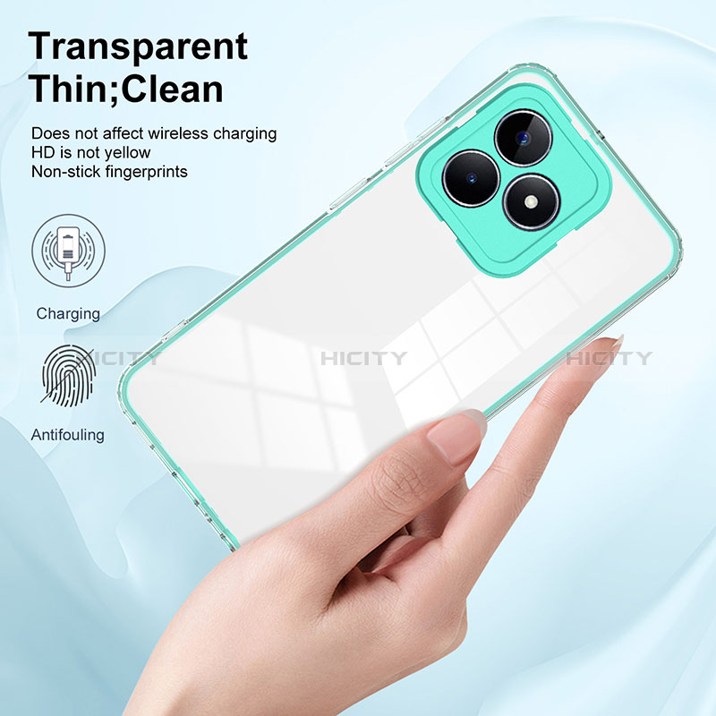 Silikon Schutzhülle Rahmen Tasche Hülle Durchsichtig Transparent Spiegel H01P für Realme C51