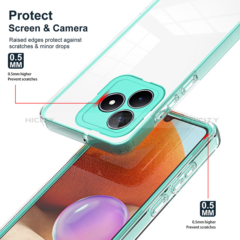 Silikon Schutzhülle Rahmen Tasche Hülle Durchsichtig Transparent Spiegel H01P für Realme C51