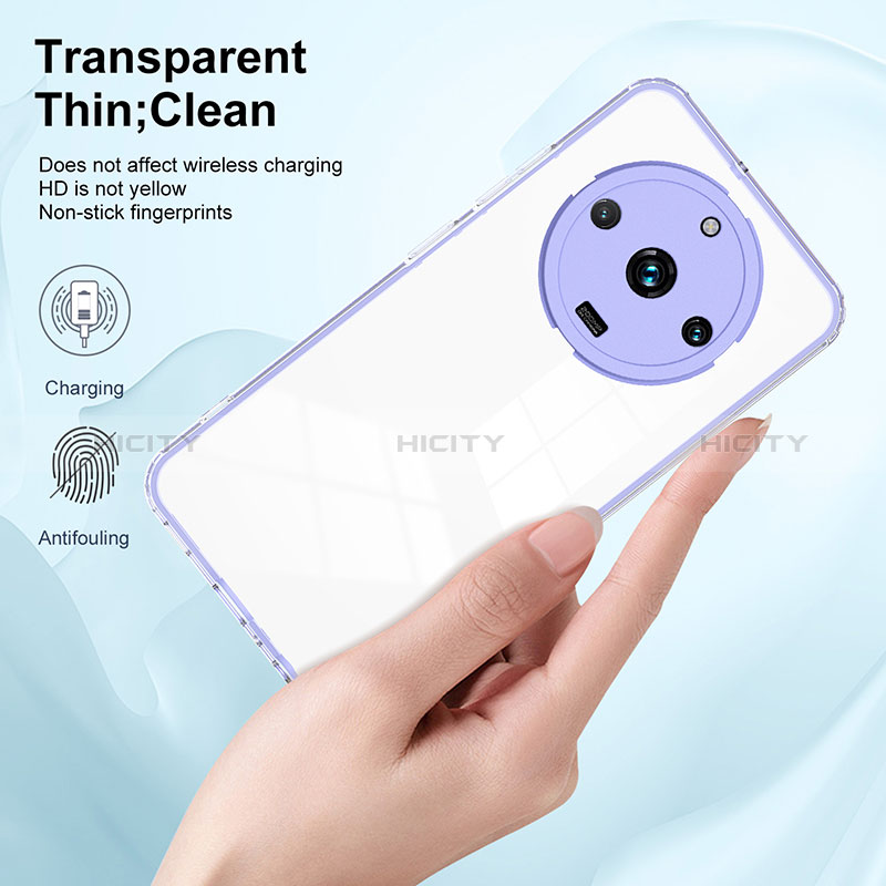 Silikon Schutzhülle Rahmen Tasche Hülle Durchsichtig Transparent Spiegel H01P für Realme Narzo 60 Pro 5G