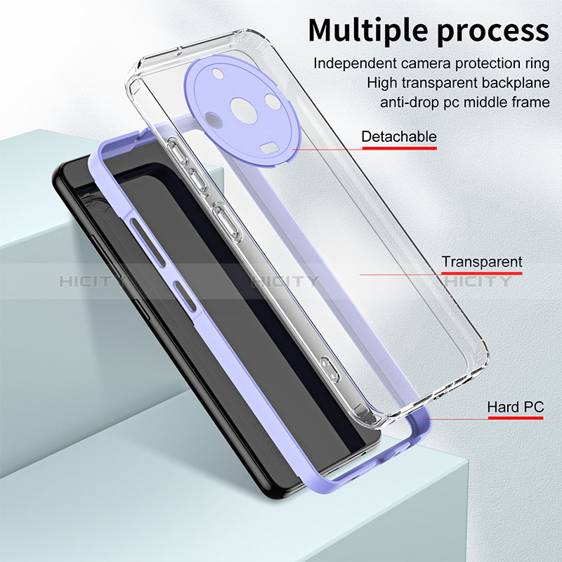 Silikon Schutzhülle Rahmen Tasche Hülle Durchsichtig Transparent Spiegel H01P für Realme Narzo 60 Pro 5G