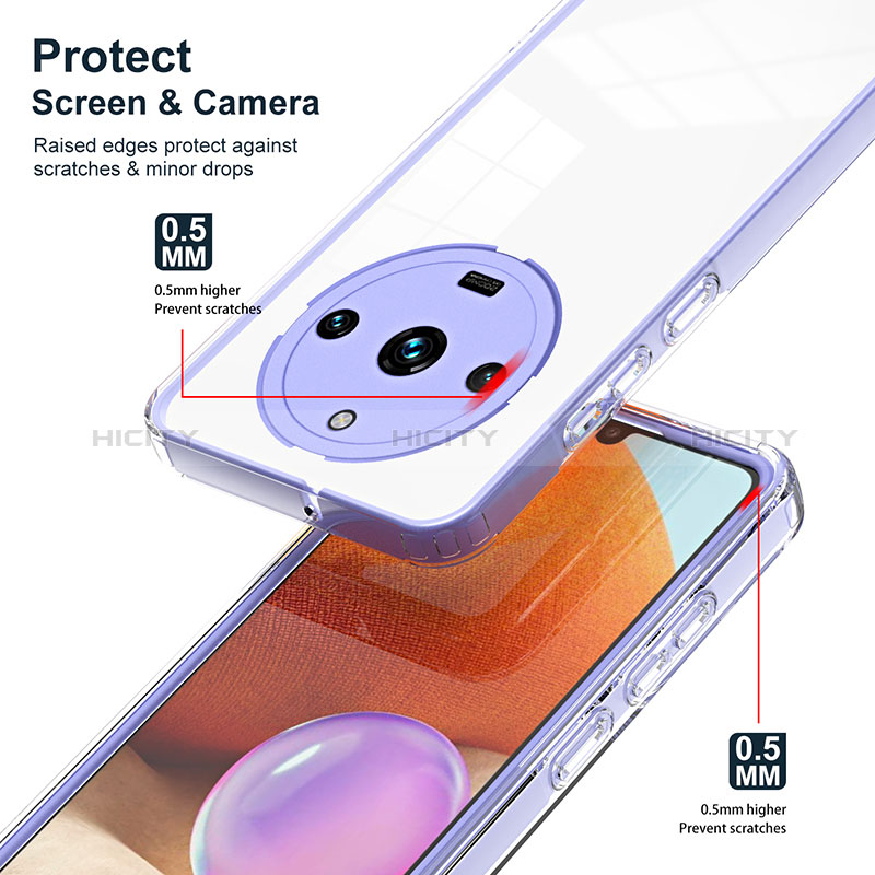 Silikon Schutzhülle Rahmen Tasche Hülle Durchsichtig Transparent Spiegel H01P für Realme Narzo 60 Pro 5G