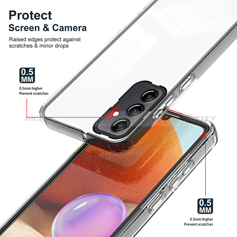 Silikon Schutzhülle Rahmen Tasche Hülle Durchsichtig Transparent Spiegel H01P für Samsung Galaxy A14 4G