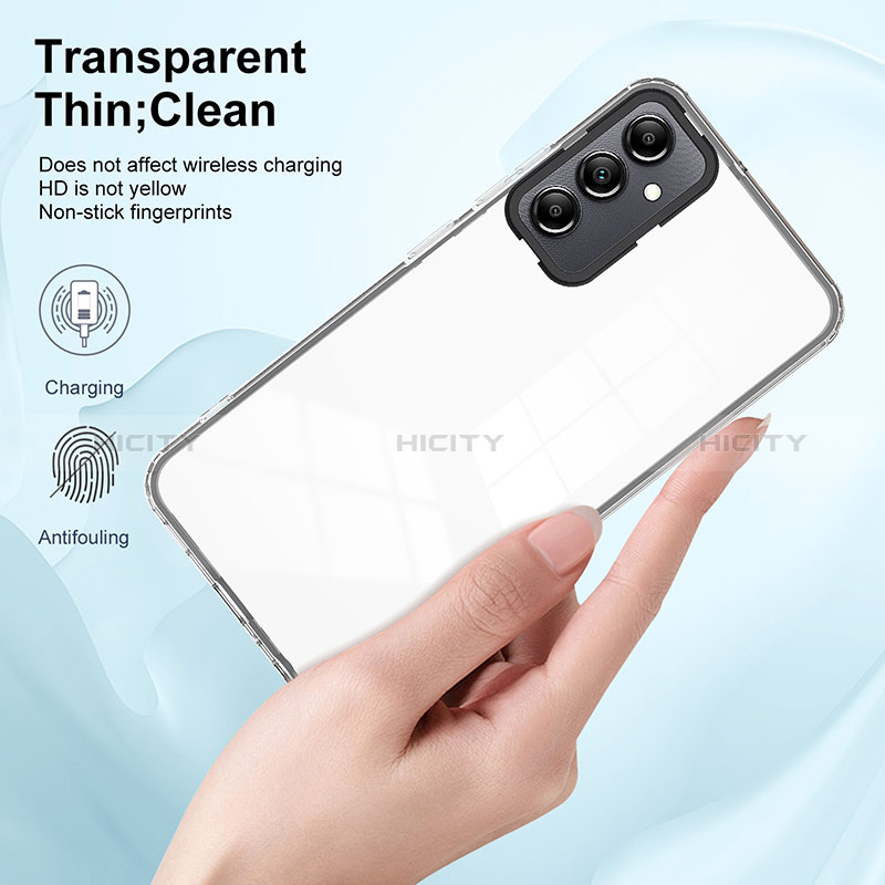 Silikon Schutzhülle Rahmen Tasche Hülle Durchsichtig Transparent Spiegel H01P für Samsung Galaxy A14 4G