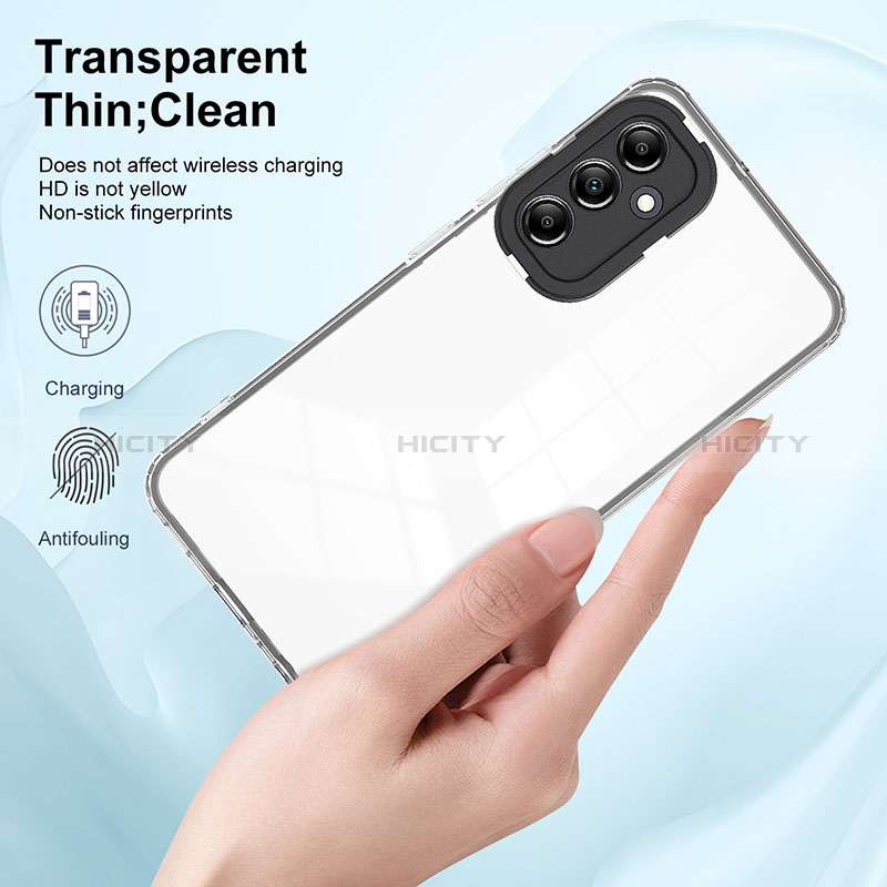 Silikon Schutzhülle Rahmen Tasche Hülle Durchsichtig Transparent Spiegel H01P für Samsung Galaxy A24 4G groß