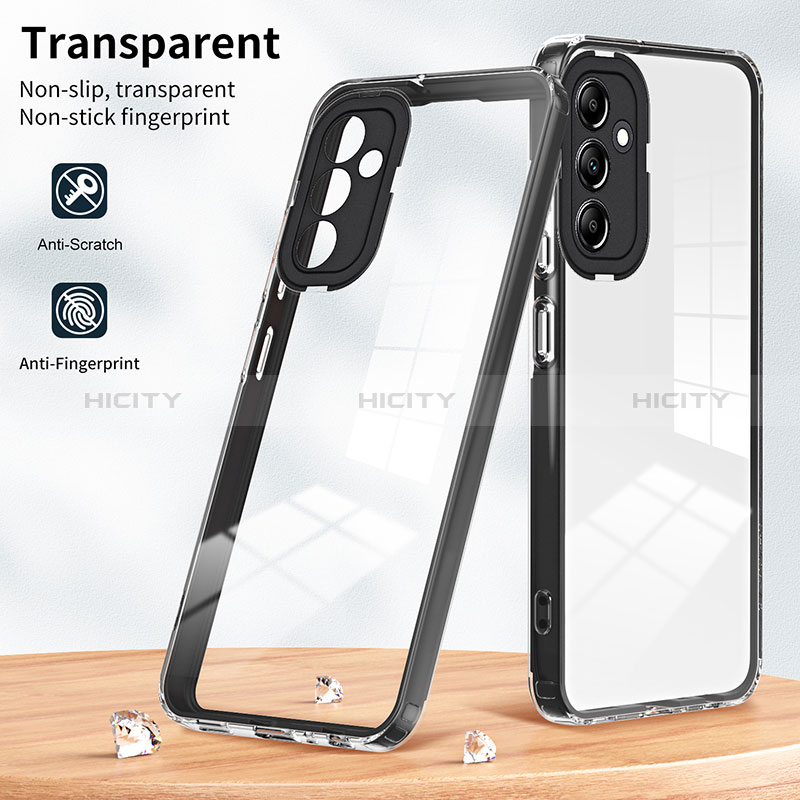 Silikon Schutzhülle Rahmen Tasche Hülle Durchsichtig Transparent Spiegel H01P für Samsung Galaxy A24 4G groß