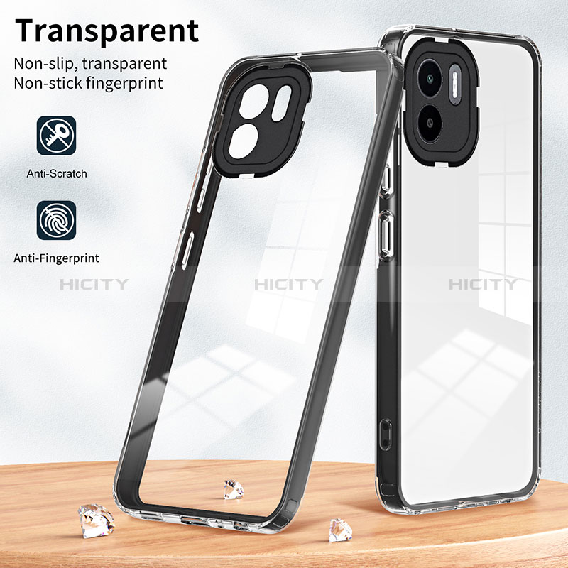 Silikon Schutzhülle Rahmen Tasche Hülle Durchsichtig Transparent Spiegel H01P für Xiaomi Poco C50 groß