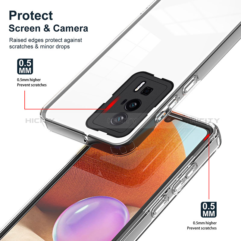 Silikon Schutzhülle Rahmen Tasche Hülle Durchsichtig Transparent Spiegel H01P für Xiaomi Poco F5 Pro 5G