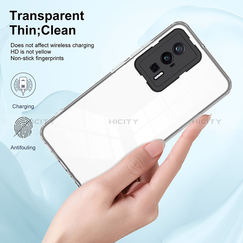 Silikon Schutzhülle Rahmen Tasche Hülle Durchsichtig Transparent Spiegel H01P für Xiaomi Poco F5 Pro 5G