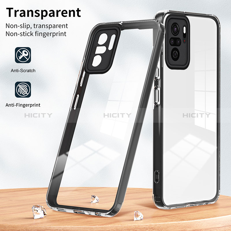 Silikon Schutzhülle Rahmen Tasche Hülle Durchsichtig Transparent Spiegel H01P für Xiaomi Poco M5S groß