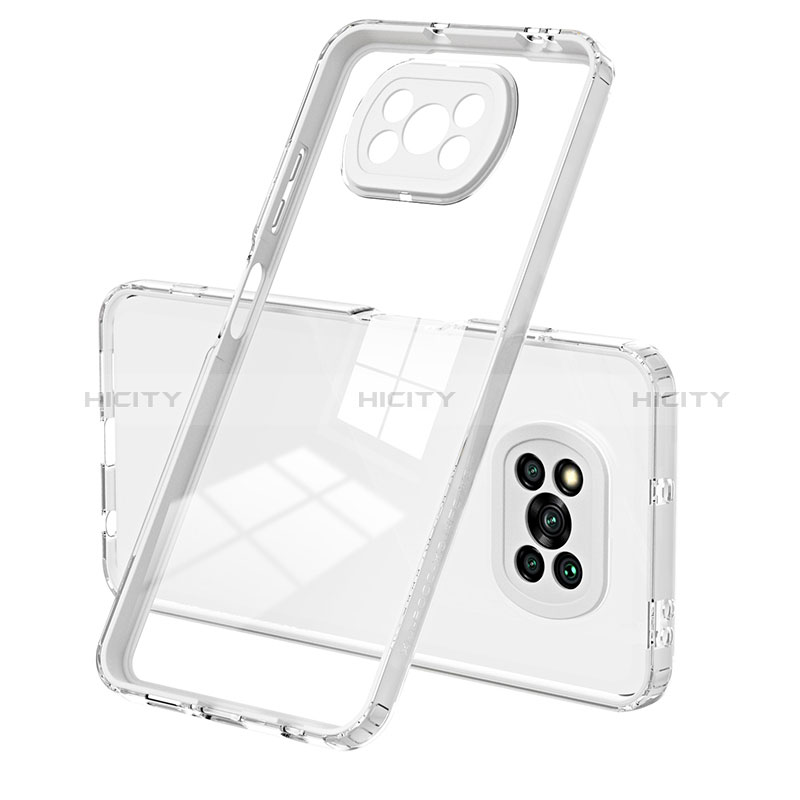 Silikon Schutzhülle Rahmen Tasche Hülle Durchsichtig Transparent Spiegel H01P für Xiaomi Poco X3