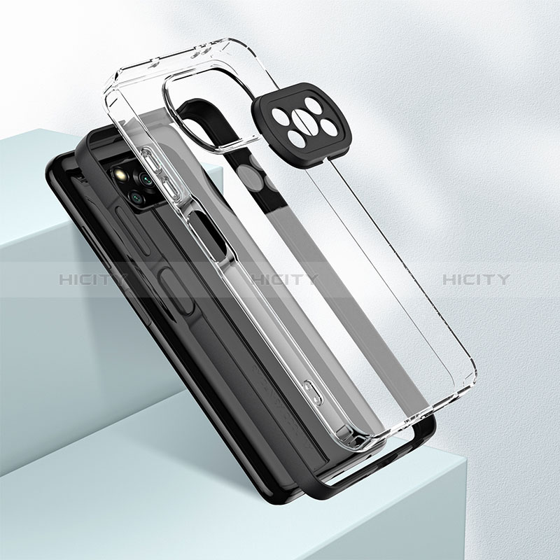 Silikon Schutzhülle Rahmen Tasche Hülle Durchsichtig Transparent Spiegel H01P für Xiaomi Poco X3 Pro