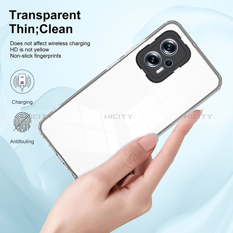 Silikon Schutzhülle Rahmen Tasche Hülle Durchsichtig Transparent Spiegel H01P für Xiaomi Poco X4 GT 5G