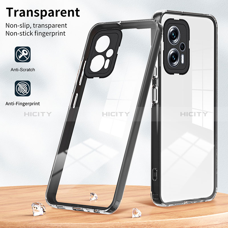 Silikon Schutzhülle Rahmen Tasche Hülle Durchsichtig Transparent Spiegel H01P für Xiaomi Poco X4 GT 5G groß