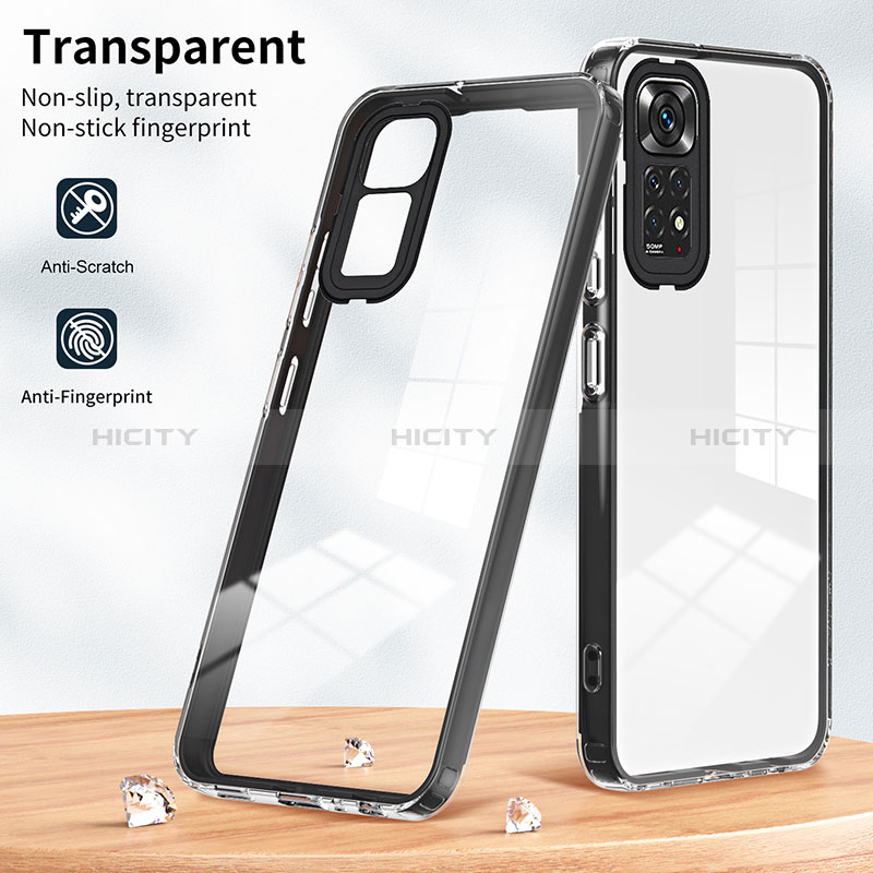 Silikon Schutzhülle Rahmen Tasche Hülle Durchsichtig Transparent Spiegel H01P für Xiaomi Redmi Note 11 4G (2022)