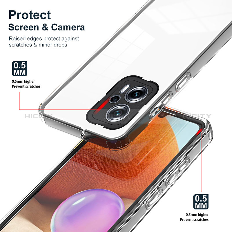 Silikon Schutzhülle Rahmen Tasche Hülle Durchsichtig Transparent Spiegel H01P für Xiaomi Redmi Note 11 Pro+ Plus 5G