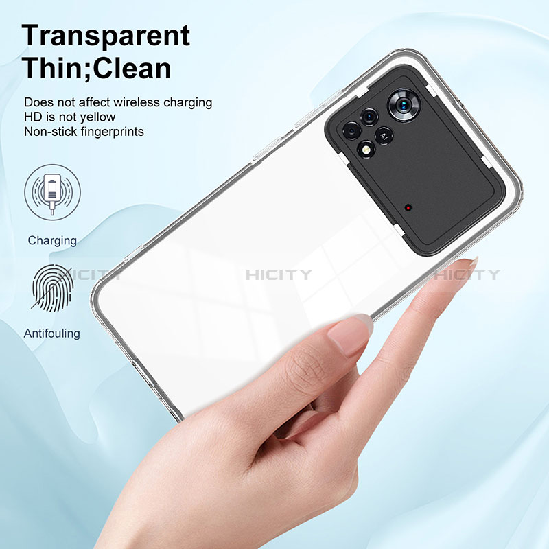 Silikon Schutzhülle Rahmen Tasche Hülle Durchsichtig Transparent Spiegel H01P für Xiaomi Redmi Note 11E Pro 5G