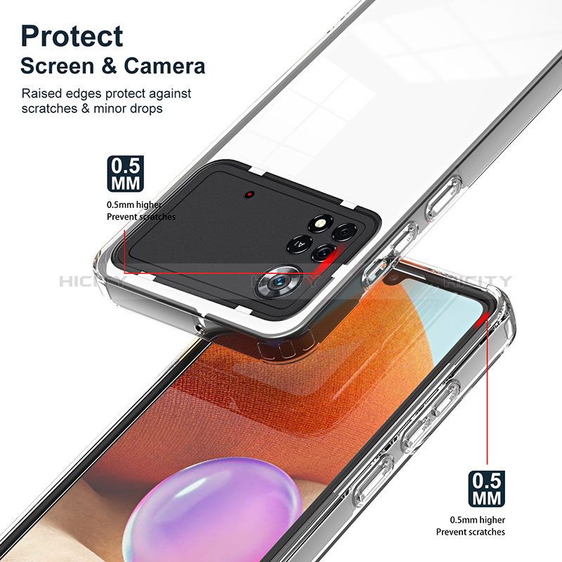 Silikon Schutzhülle Rahmen Tasche Hülle Durchsichtig Transparent Spiegel H01P für Xiaomi Redmi Note 11E Pro 5G