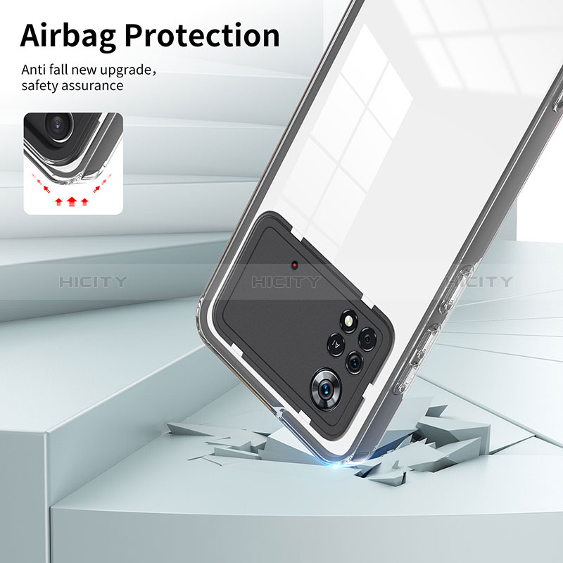 Silikon Schutzhülle Rahmen Tasche Hülle Durchsichtig Transparent Spiegel H01P für Xiaomi Redmi Note 11E Pro 5G