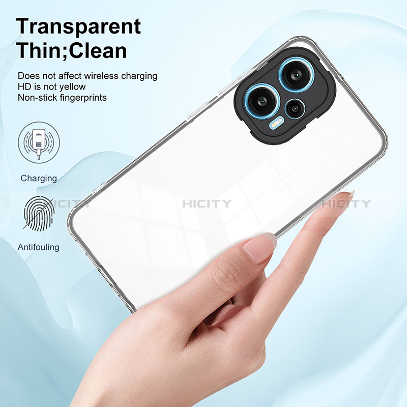 Silikon Schutzhülle Rahmen Tasche Hülle Durchsichtig Transparent Spiegel H01P für Xiaomi Redmi Note 12 Turbo 5G