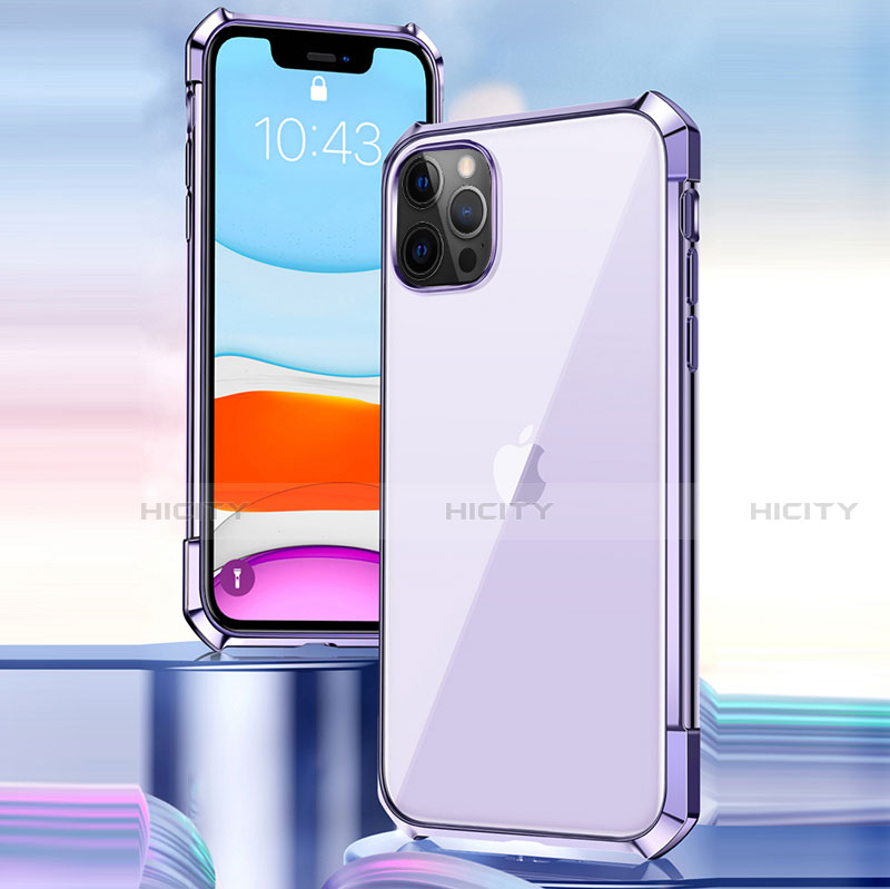 Silikon Schutzhülle Rahmen Tasche Hülle Durchsichtig Transparent Spiegel H02 für Apple iPhone 12 Pro