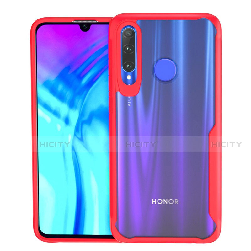 Silikon Schutzhülle Rahmen Tasche Hülle Durchsichtig Transparent Spiegel H02 für Huawei Honor 20 Lite Rot