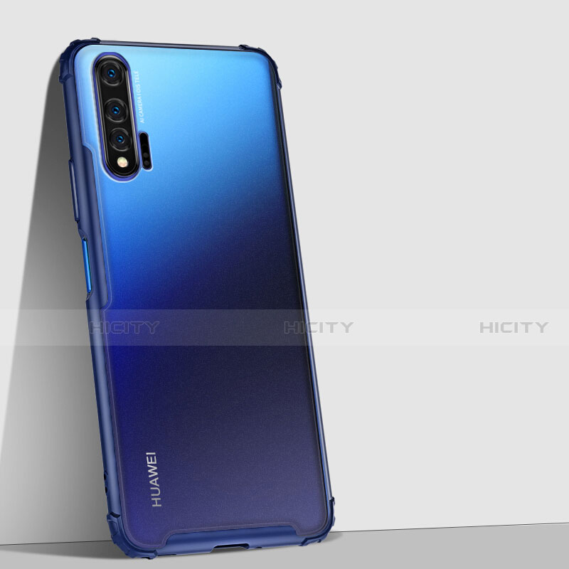 Silikon Schutzhülle Rahmen Tasche Hülle Durchsichtig Transparent Spiegel H02 für Huawei Nova 6 5G Blau