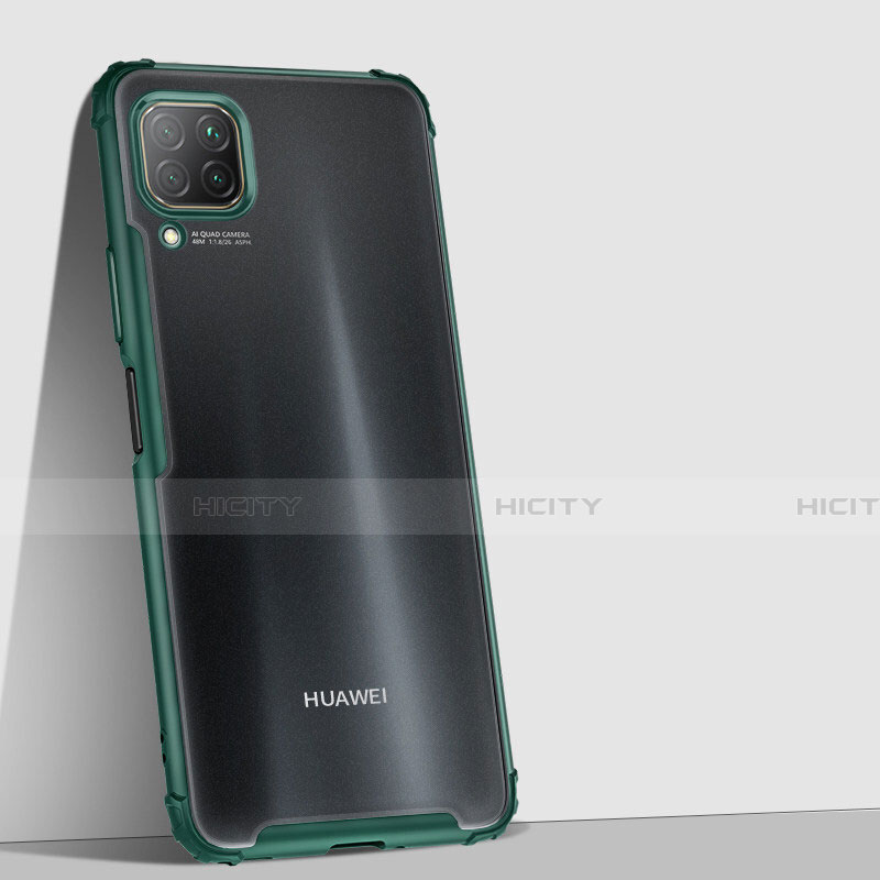 Silikon Schutzhülle Rahmen Tasche Hülle Durchsichtig Transparent Spiegel H02 für Huawei Nova 7i Grün