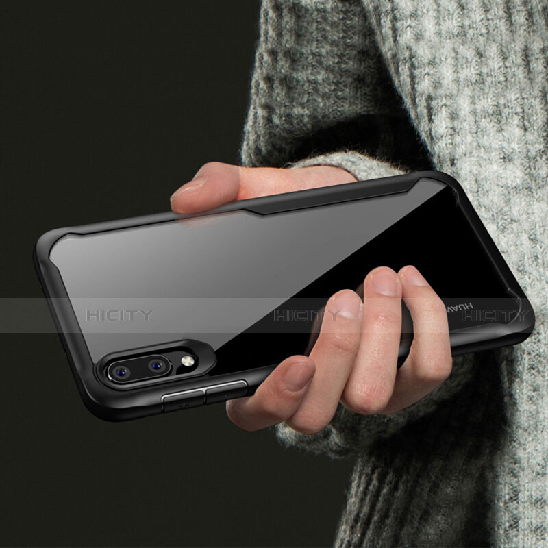 Silikon Schutzhülle Rahmen Tasche Hülle Durchsichtig Transparent Spiegel H02 für Huawei P20