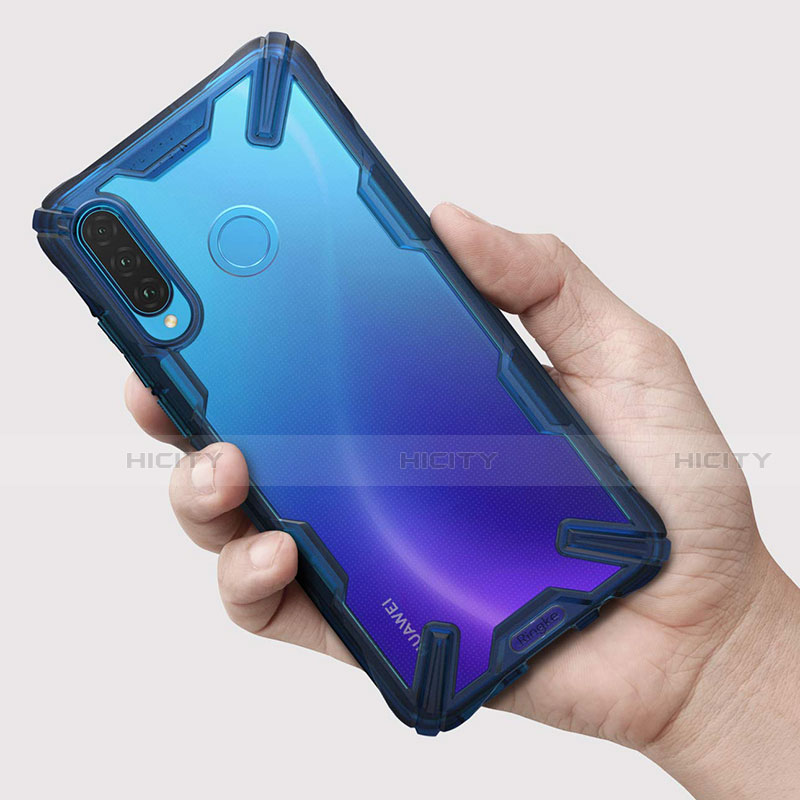 Silikon Schutzhülle Rahmen Tasche Hülle Durchsichtig Transparent Spiegel H02 für Huawei P30 Lite groß