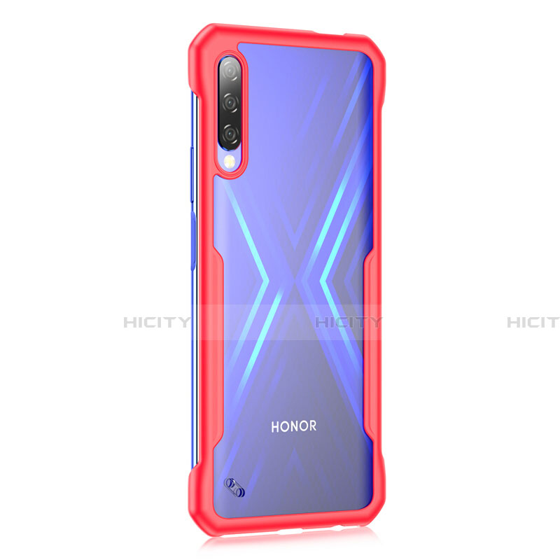 Silikon Schutzhülle Rahmen Tasche Hülle Durchsichtig Transparent Spiegel M01 für Huawei Honor 9X Pro Rot Plus