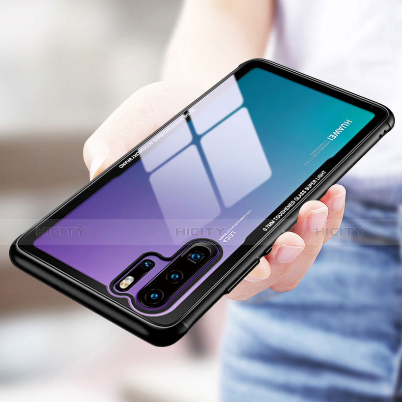 Silikon Schutzhülle Rahmen Tasche Hülle Durchsichtig Transparent Spiegel M01 für Huawei P30 Pro New Edition groß