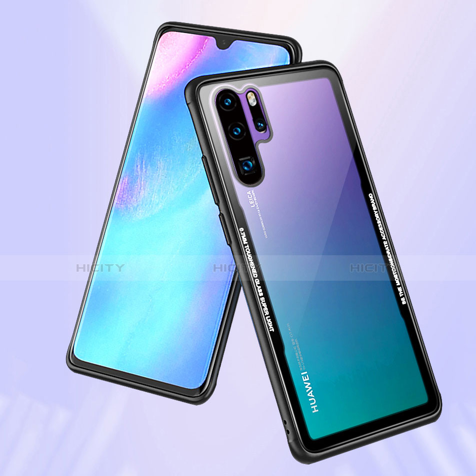 Silikon Schutzhülle Rahmen Tasche Hülle Durchsichtig Transparent Spiegel M01 für Huawei P30 Pro New Edition groß