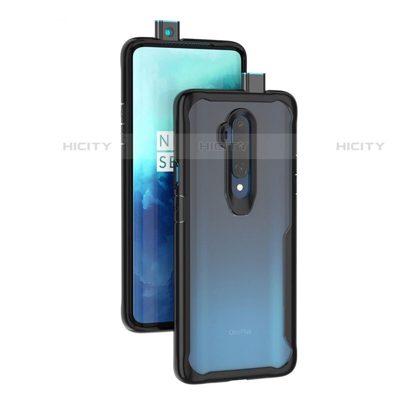 Silikon Schutzhülle Rahmen Tasche Hülle Durchsichtig Transparent Spiegel M01 für OnePlus 7T Pro