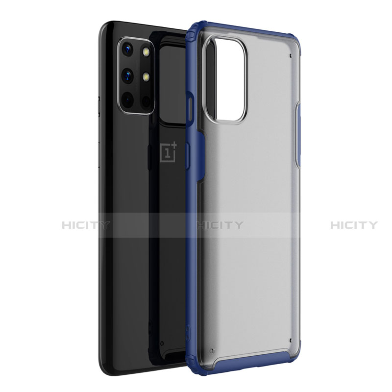 Silikon Schutzhülle Rahmen Tasche Hülle Durchsichtig Transparent Spiegel M01 für OnePlus 8T 5G Blau Plus