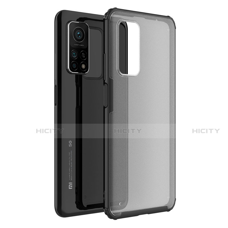 Silikon Schutzhülle Rahmen Tasche Hülle Durchsichtig Transparent Spiegel M01 für Xiaomi Mi 10T Pro 5G Schwarz