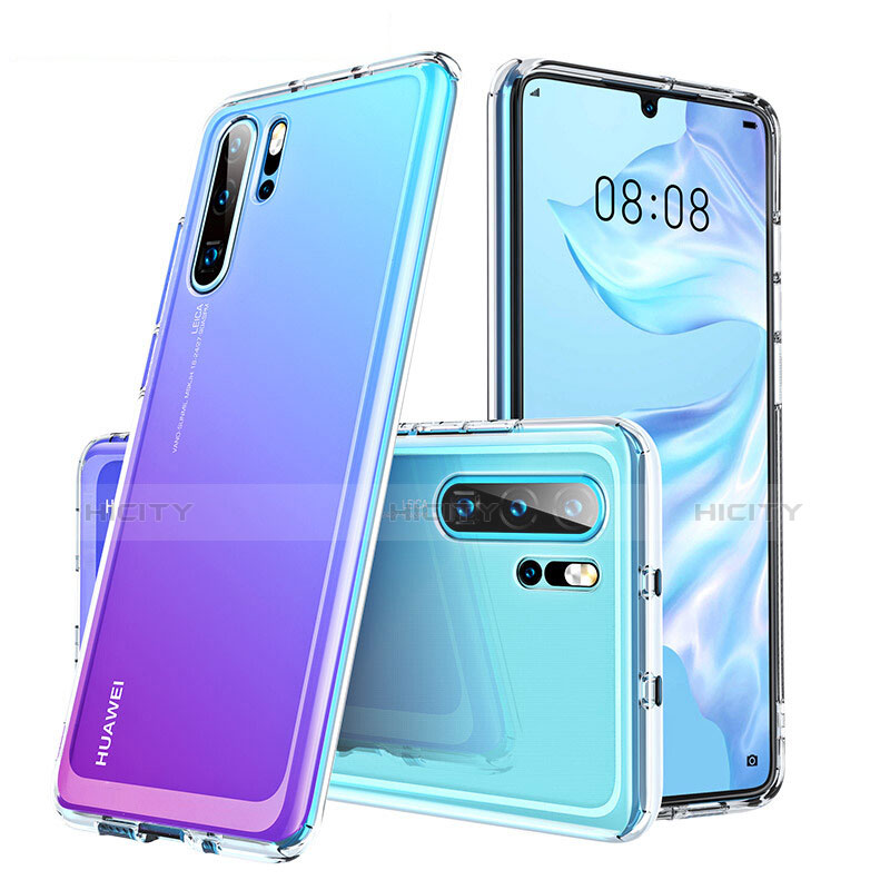 Silikon Schutzhülle Rahmen Tasche Hülle Durchsichtig Transparent Spiegel M02 für Huawei P30 Pro Klar