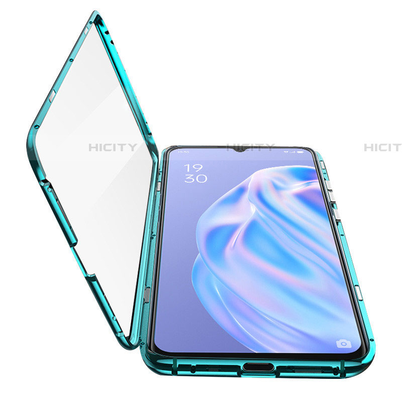 Silikon Schutzhülle Rahmen Tasche Hülle Durchsichtig Transparent Spiegel M02 für Oppo A91 groß