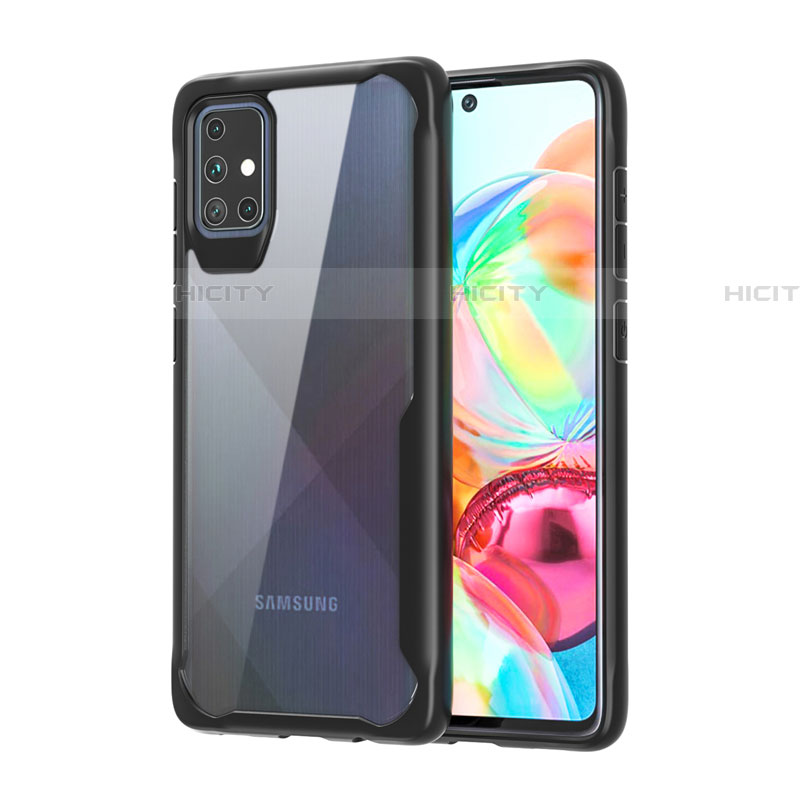 Silikon Schutzhülle Rahmen Tasche Hülle Durchsichtig Transparent Spiegel M02 für Samsung Galaxy A71 5G