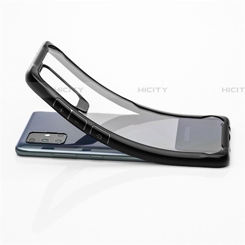 Silikon Schutzhülle Rahmen Tasche Hülle Durchsichtig Transparent Spiegel M02 für Samsung Galaxy A71 5G
