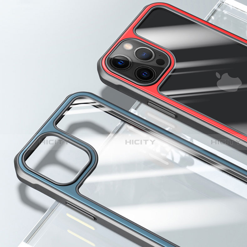 Silikon Schutzhülle Rahmen Tasche Hülle Durchsichtig Transparent Spiegel M03 für Apple iPhone 12 Pro