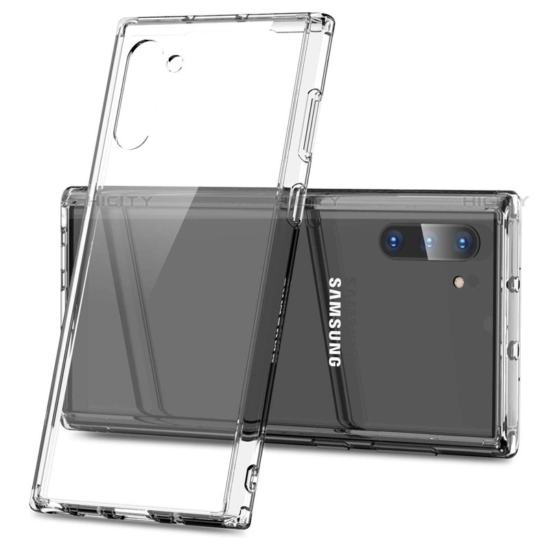 Silikon Schutzhülle Rahmen Tasche Hülle Durchsichtig Transparent Spiegel M03 für Samsung Galaxy Note 10 groß