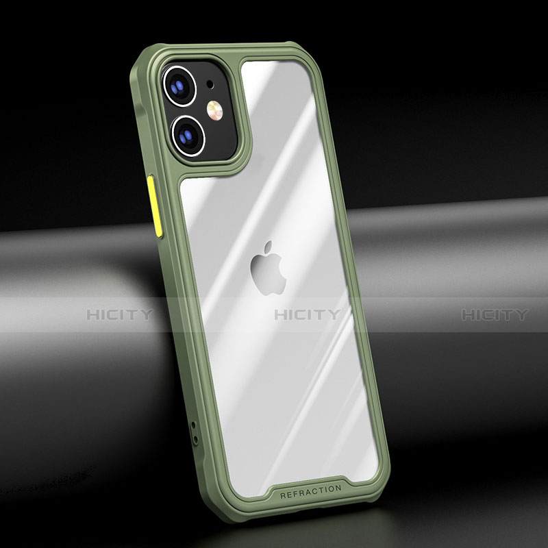 Silikon Schutzhülle Rahmen Tasche Hülle Durchsichtig Transparent Spiegel M04 für Apple iPhone 12 Mini groß