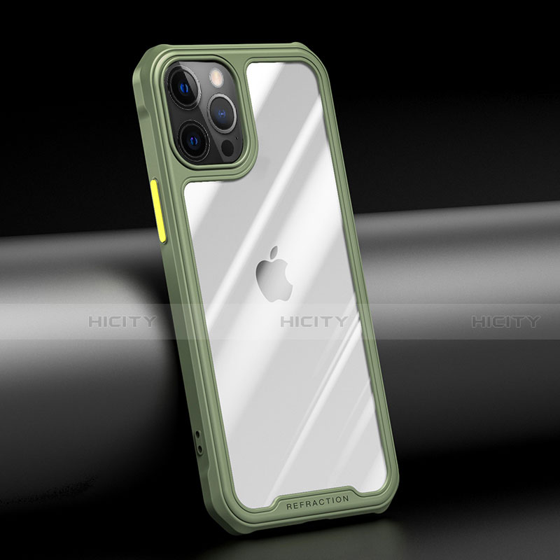 Silikon Schutzhülle Rahmen Tasche Hülle Durchsichtig Transparent Spiegel M04 für Apple iPhone 12 Pro