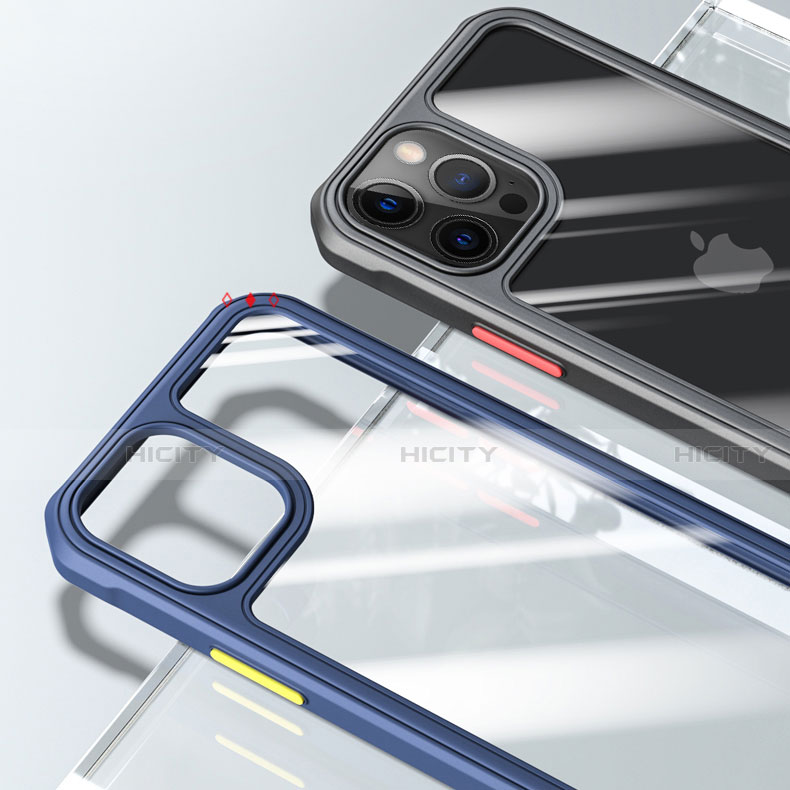 Silikon Schutzhülle Rahmen Tasche Hülle Durchsichtig Transparent Spiegel M04 für Apple iPhone 12 Pro